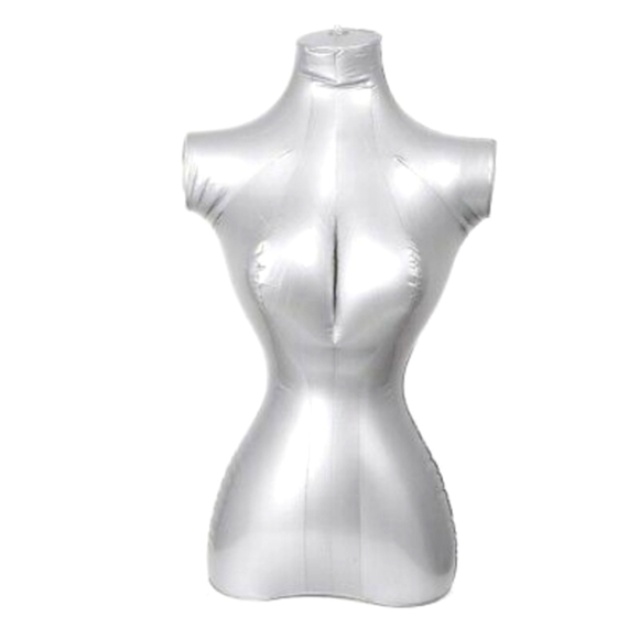 Female Model Tailors Inflatable Manikin Silver BODY Form Display Torso Fashion - Picture 5 of 12